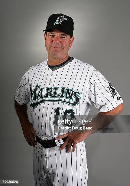 Carlos Tosca of the Florida Marlins during photo day at Roger Dean Stadium on February 22, 2008 in Jupiter, Florida.