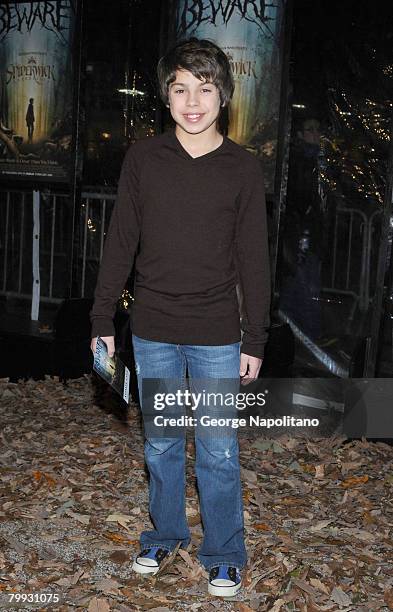 Actor Jake T. Austin attends a special screening of Paramount Pictures' and Nickelodeon Movies 'The Spiderwick Chronicles' at AMC Lincoln Square on...