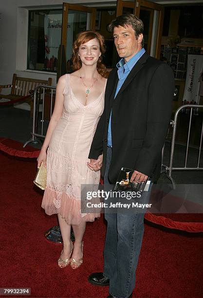 Christina Hendricks and Nathan Philian