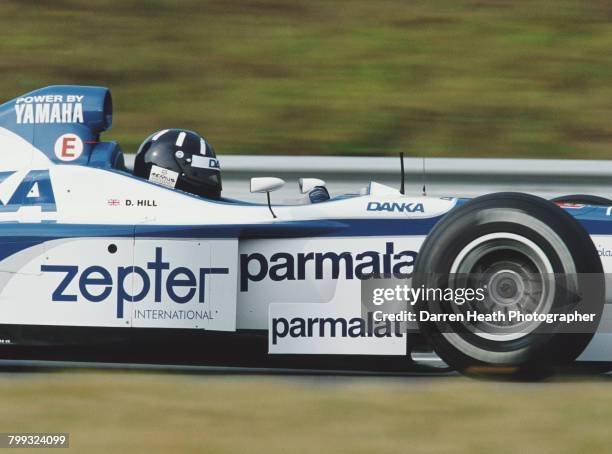 Damon Hill of Great Britain drives the Danka Arrows Yamaha Arrows A18 Yamaha V10 during the Formula One Hungarian Grand Prix on 10 August 1997 at the...