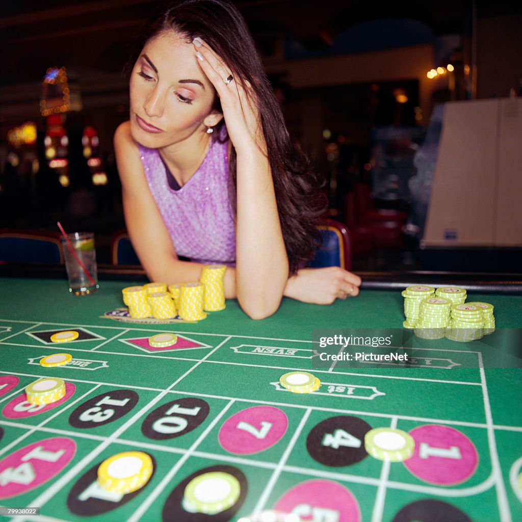 Woman Playing Roulette