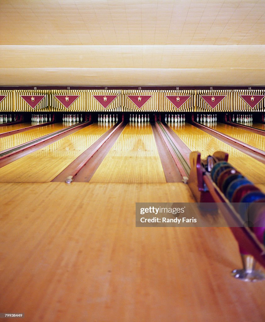 Lanes at a Bowling Alley