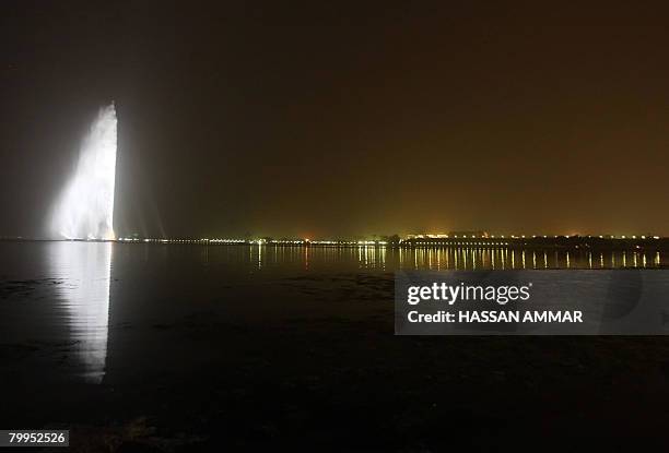 General view shows the seaside promenade of the Red Sea port of Jeddah at night on February 22, 2008. Saudi Arabia's second city will host tomorrow...