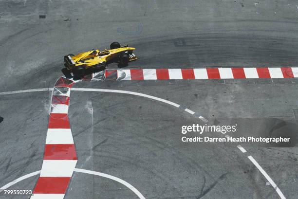 Heinz-Harald Frentzen of Germany drives the Benson & Hedges Jordan Jordan 199 Mugen Honda V10 during the Formula One Monaco Grand Prix on 16 May 1999...