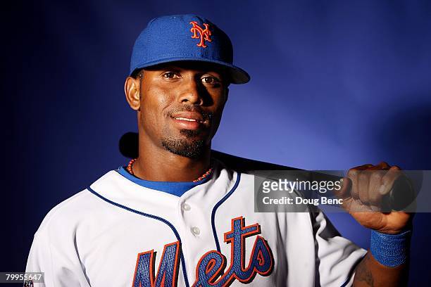 Jose Reyes of the New York Mets poses during Spring Training Photo Day at Tradition Field on February 23, 2008 in Port Saint Lucie, Florida.
