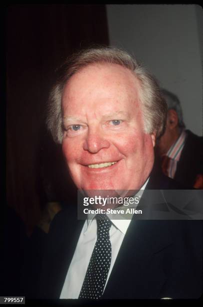News Chief Executive Roone Arledge attends the Dupont Journalism Awards January 26, 1995 in New York City. Arledge contributed to establishing news...