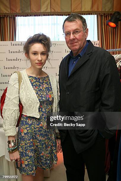 Actor Tom Wilkinson and daughter Alice Wilkinson attend The Belvedere Luxury Lounge in honor of the 80th Academy Awards featuring Laundry by Design,...