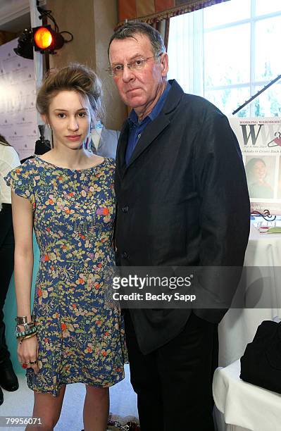 Actor Tom Wilkinson and daughter Alice Wilkinson attend The Belvedere Luxury Lounge in honor of the 80th Academy Awards featuring Working Wardrobes,...