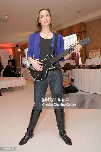 Actress Katharine Towne attends The Belvedere Luxury Lounge in honor of the 80th Academy Awards featuring Activision's Guitar Hero III: Legends of...