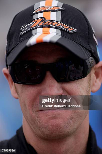 Greg Murphy of Tasman Motorsport is seen prior to race two of the Clipsal 500 which is round one of the V8 Supercar Championship Series on the...