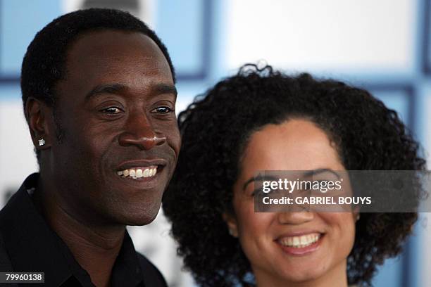 Actor Don Cheadle arrives with his wife Bridgid Coulter at the 2008 Spirit Awards in Santa Monica, California on February 23, 2008. The awards are...