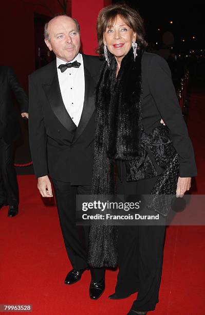 Jacques Toubon and his wife Lise arrive at the 2Cesar Film Awards 2008 at Theatre du Chatelet on February 22, 2008 in Paris, France.