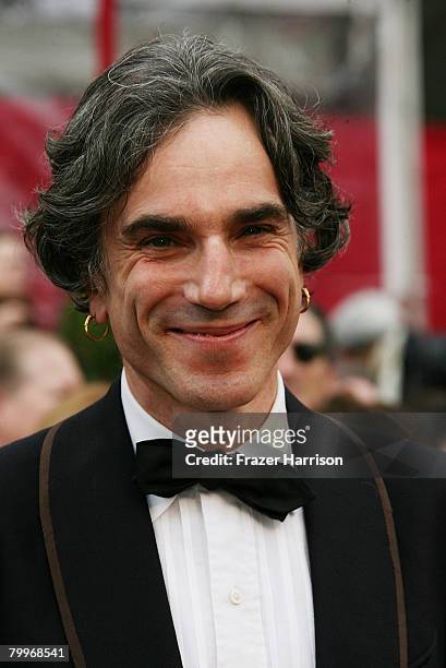 Actor Daniel Day-Lewis arrives at the 80th Annual Academy Awards held at the Kodak Theatre on February 24, 2008 in Hollywood, California.