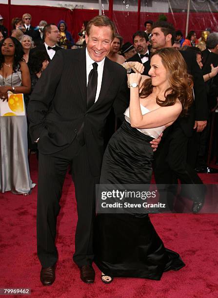 Actress Marlee Matlin and husband Kevin Grandalski attends the 80th Annual Academy Awards at the Kodak Theatre on February 24, 2008 in Los Angeles,...