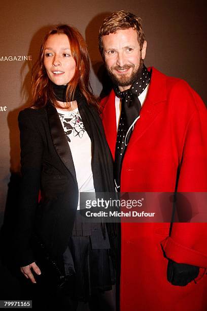 Audrey Marney and Stefano Pilatti attend the New York Times Styles Party during the Fall/Winter 2008-2009 ready-to-wear collection show at Petit...