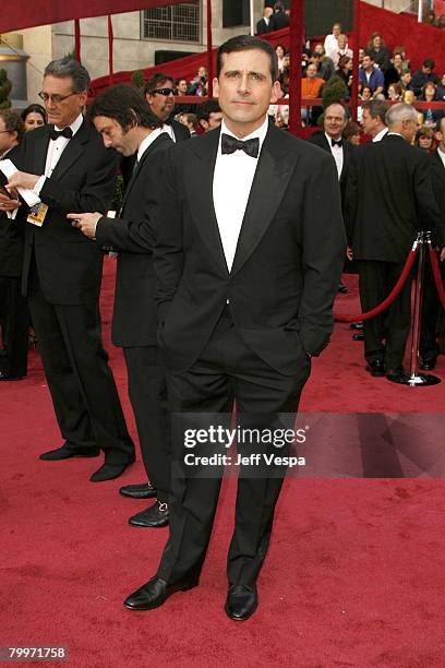 Actor Steve Carell attends the 80th Annual Academy Awards at the Kodak Theatre on February 24, 2008 in Los Angeles, California.