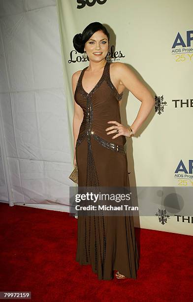 Actress Jodi Lyn O'Keefe arrives at the 7th Annual APLA Oscar viewing party held at The Abbey on February 24, 2008 in West Hollywood, California.