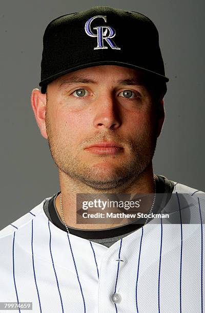 Matt Holliday of the Colorado Rockies poses for a portrait during photo day at Hi Corbett Field February 24, 2008 in Tucson, Arizona.