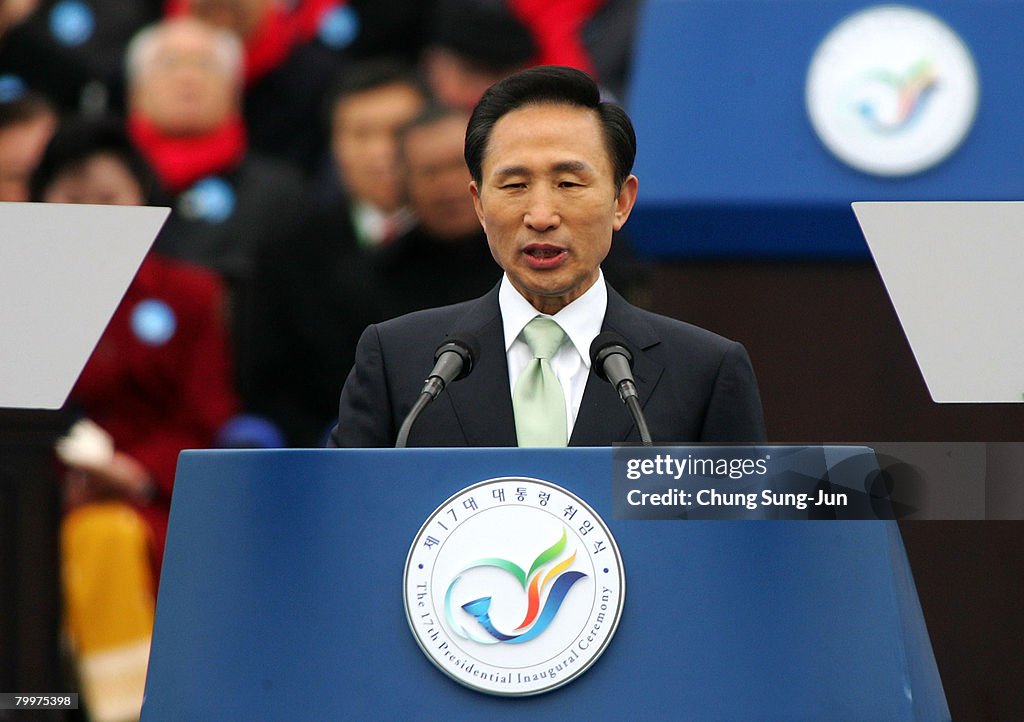 Lee Myung-Bak Sworn In As New South Korean President