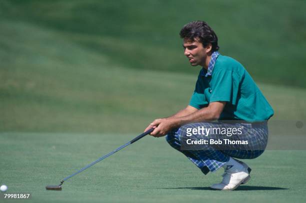 French golfer Emmanuel Dussart during the London Standard Four Stars Pro Celebrity Golf tournament held between the 28th -31st May 1987.