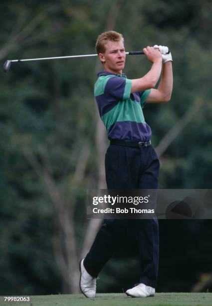 English golfer Neal Briggs during the Panasonic European Open golf tournament held at Sunningdale between the 8th - 11th September 1988.