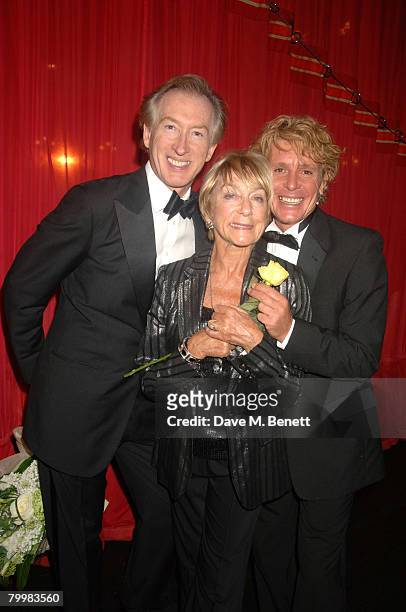 Peter Land, Gillian Lynne and Jonathon Morris attend the 'I'd Like To Teach The World To Sing' Gala Tribute Concert to voice coach Ian Adam, at the...