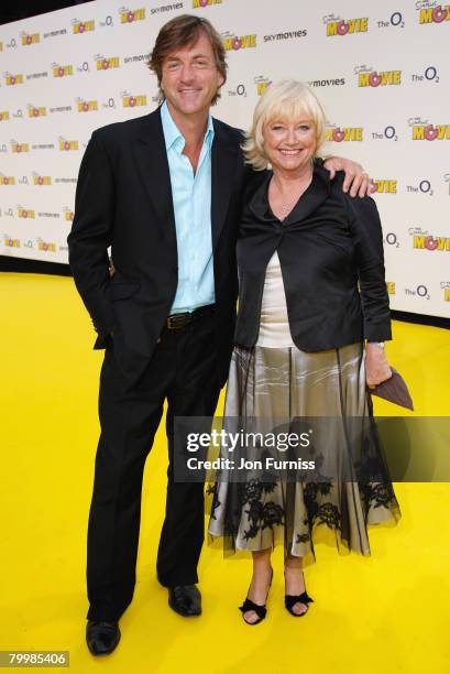 Richard Madeley and Judy Finnigan attend The Simpsons Movie premiere, held at the 02 Arena on July 25, 2007 in London.