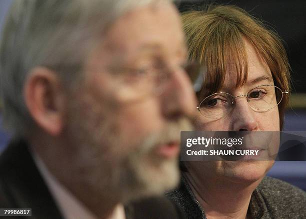 Dominique and Jean-Francois Delagrange, the parents of murdered French student Amelie Delagrange, are pictured at a press conference in London, on...