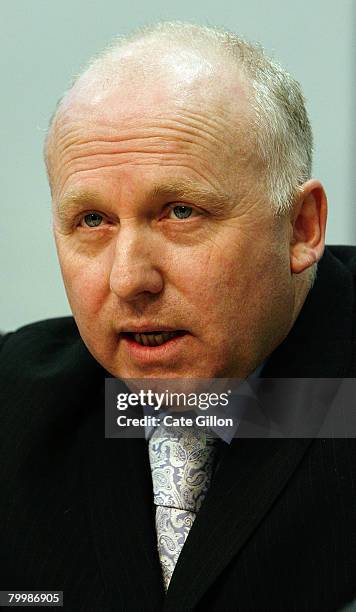 The Uncle of Marsha McDonnell, Shane McDonnell speaks to the press at Snow Hill Police Station on February 25, 2008 in London, England. Former...