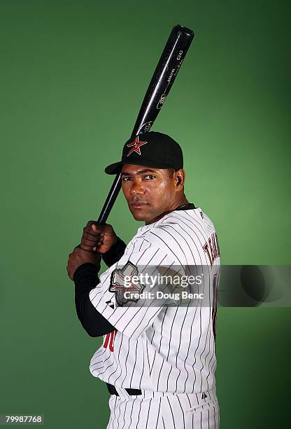 Miguel Tejada of the Houston Astros poses during spring training photo day at Osceola County Stadium on February 25, 2008 in Kissimmee, Florida.