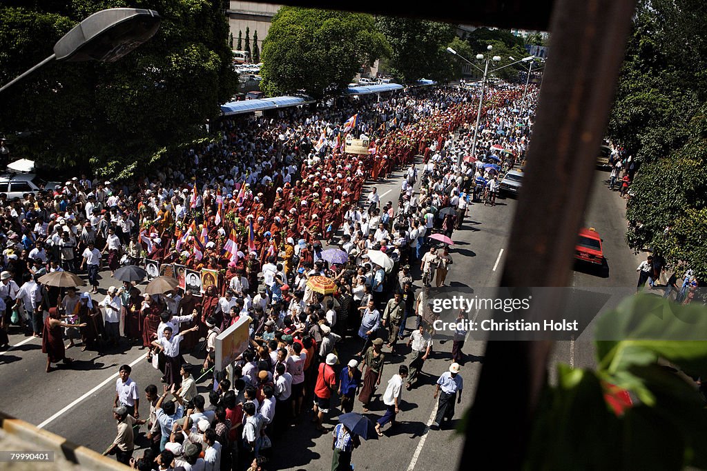 Demonstrations in Yangon