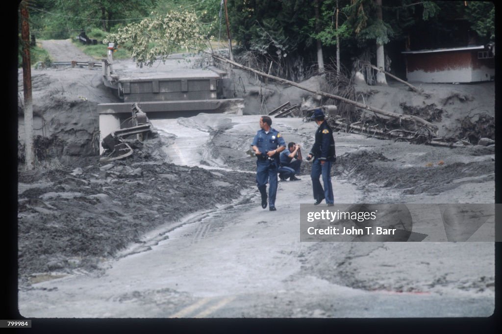 Aftermath of Mount St Helens Eruption