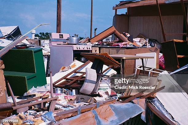 home destroyed by hurricane andrew - 1992 - fotografias e filmes do acervo