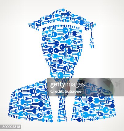 Graduation Face Vector Graduation Face Keys Pattern Vector Graphic High-Res Vector Graphic ...