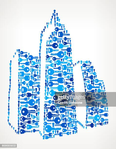 cityscape keys pattern vector graphic - locksmith stock illustrations