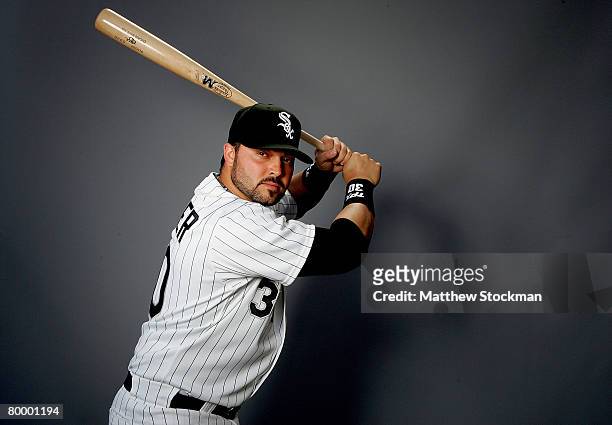 Nick Swisher of the Chicago White Sox poses for a portrait during photo day at Tucson Electric Park February 25, 2008 in Tucson, Arizona.