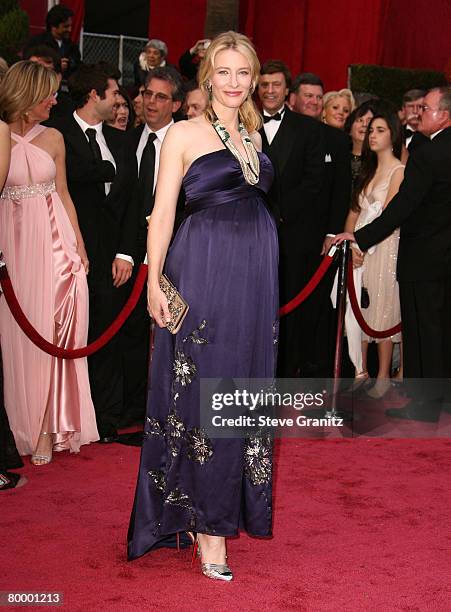 Actress Cate Blanchett attends the 80th Annual Academy Awards at the Kodak Theatre on February 24, 2008 in Los Angeles, California.