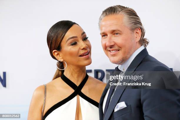 German presenter Verona Pooth and her husband Franjo Pooth attend the 'Bertelsmann Summer Party' at Bertelsmann Repraesentanz on June 22, 2017 in...