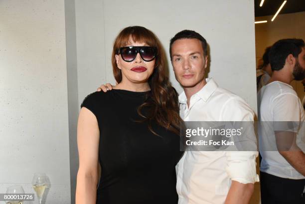 Allanah Starr and Maxime Simoens attends the MX Paris Max Simoens Flagship Opening Show Party as part of Paris Fashion Week on June 22, 2017 in...