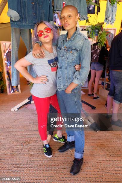 Jaime Winstone and Adwoa Aboah attend as Levi's Tailor Shop celebrates the beginning of festival season at The Pig on June 22, 2017 in Bath, England.
