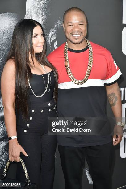 Krista Joiner and Xzibit attend HBO's "The Defiant Ones" Premiere at Paramount Studios on June 22, 2017 in Los Angeles, California.