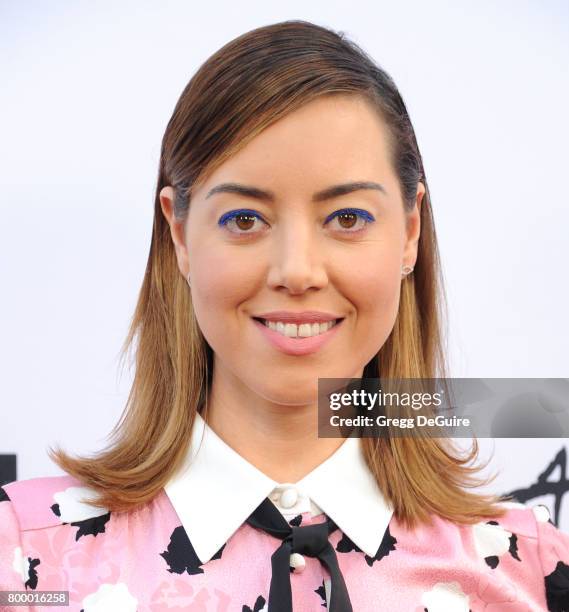 Aubrey Plaza arrives at the 2017 Los Angeles Film Festival - Closing Night Screening Of "Ingrid Goes West" at Arclight Cinemas Culver City on June...