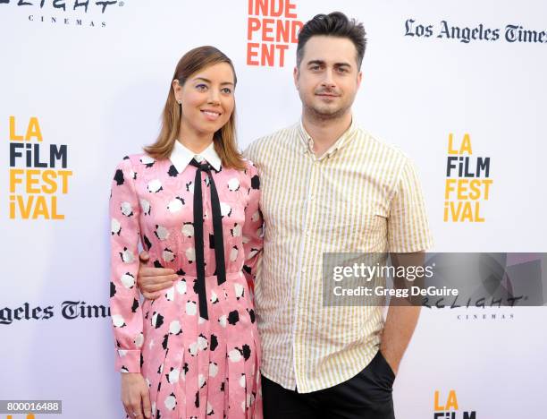 Aubrey Plaza and Matt Spicer arrive at the 2017 Los Angeles Film Festival - Closing Night Screening Of "Ingrid Goes West" at Arclight Cinemas Culver...