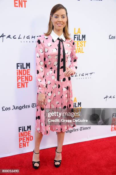 Aubrey Plaza arrives at the 2017 Los Angeles Film Festival - Closing Night Screening Of "Ingrid Goes West" at Arclight Cinemas Culver City on June...