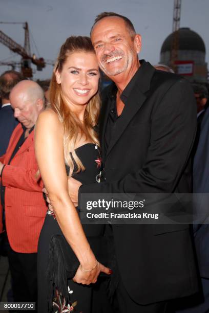 Goetz Elbertzhagen and Lydia Becke attend the 'Bertelsmann Summer Party' at Bertelsmann Repraesentanz on June 22, 2017 in Berlin, Germany.