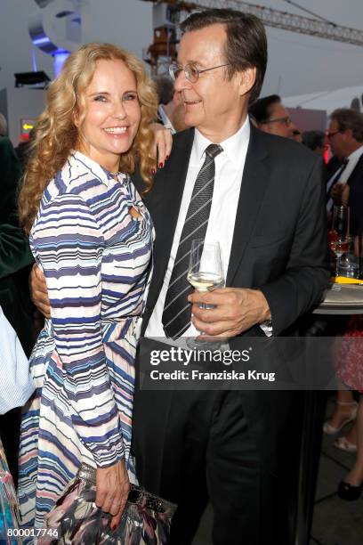 Katja Burkard and Hans Mahr attend the 'Bertelsmann Summer Party' at Bertelsmann Repraesentanz on June 22, 2017 in Berlin, Germany.