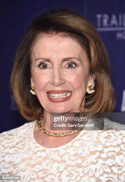 Minority Leader of the U.S. House of Representatives, Nancy Pelosi attends Logo's 2017 Trailblazer Honors Awards show at Cathedral of St. John the...