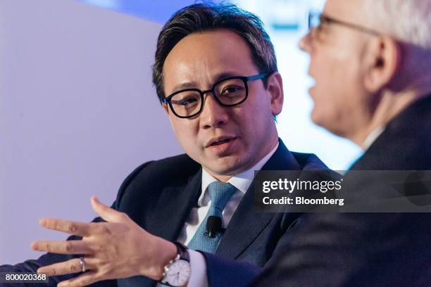 Kenny Lam, president of Noah Holdings Ltd., speaks during the Wharton Global Forum in Hong Kong, China, on Friday, June 23, 2017. The forum runs...