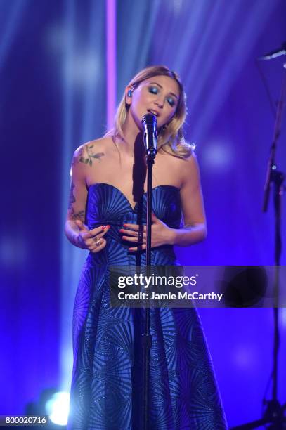 Julia Michaels performs onstage at the Logo's 2017 Trailblazer Honors event at Cathedral of St. John the Divine on June 22, 2017 in New York City.