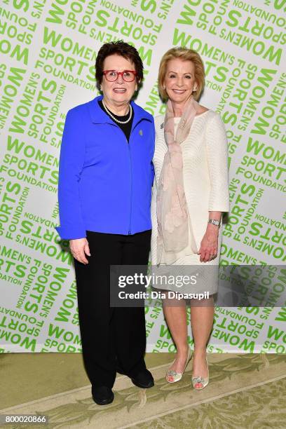 Women's Sports Foundation founder Billie Jean King and Women's Sports Foundation CEO Deborah Antoine attend the Women's Sports Foundation 45th...